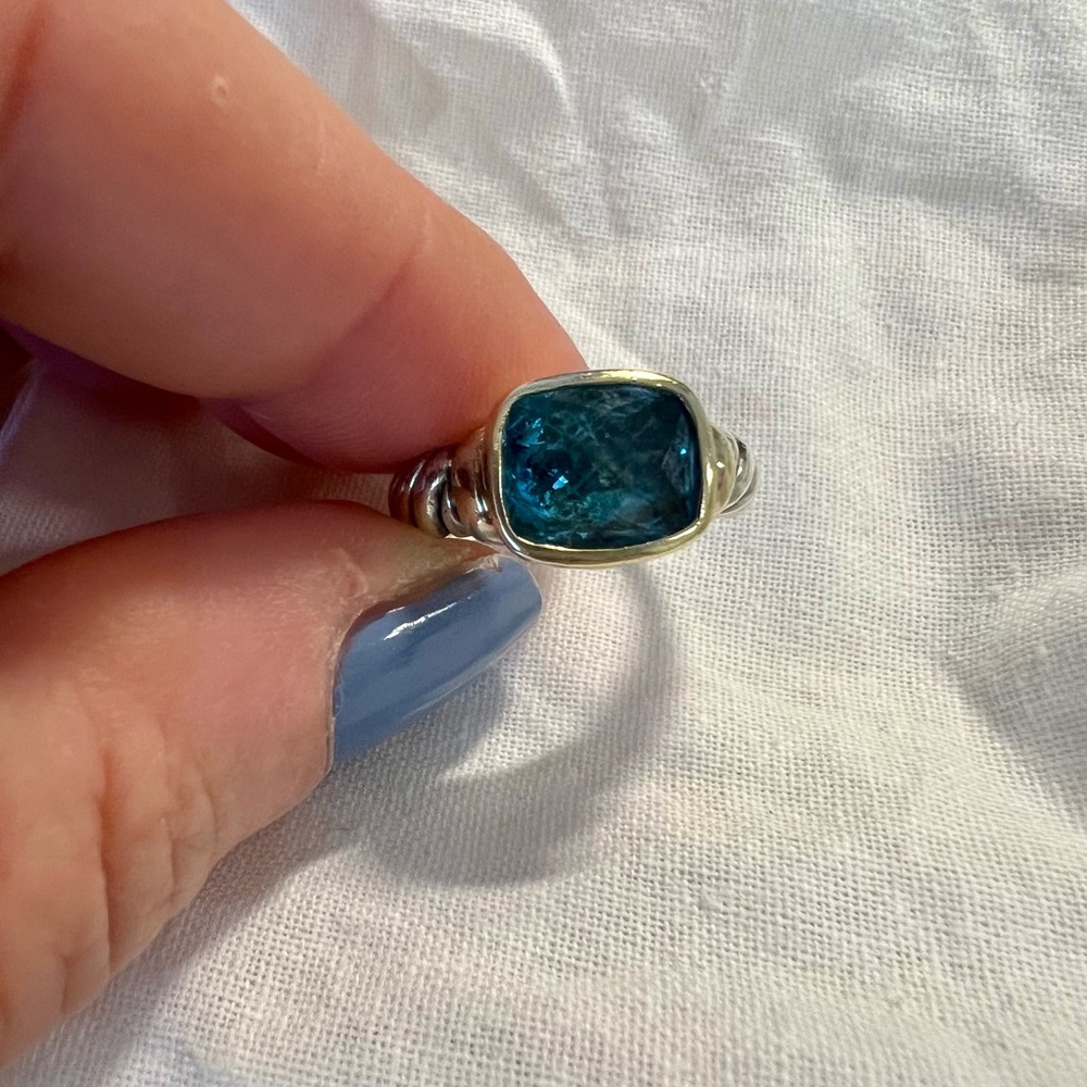 David Yurman Noblesse Blue Topaz Ring